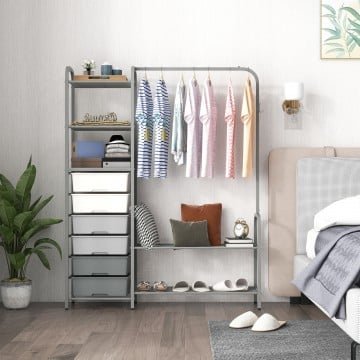 Free Standing Closet Organizer with Removable Drawers and Shelves Free Standing Closet Organizer with Removable Drawers and Shelves