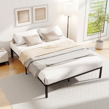 Full/Queen/King Size Metal Bed Frame Heavy Duty Support Slats Mattress Foundation