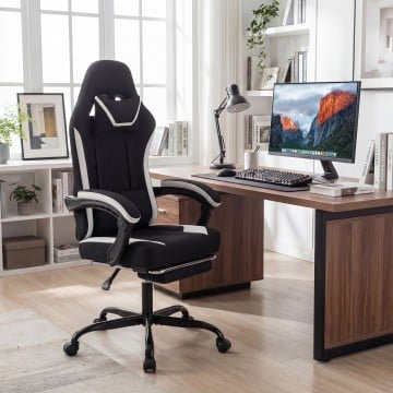 Gaming Chair Height Adjustable Computer Chair with Headrest Footrest & 360° Swivel Seat Gaming Chair Height Adjustable Computer Chair with Headrest Footrest & 360° Swivel Seat