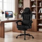 Gaming Chair Height Adjustable Computer Chair with Headrest Lumbar Support Linkage Armrests