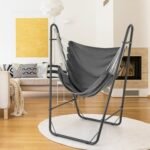 Hammock Chair with Heavy Duty Metal Frame and Side Pocket