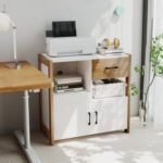 Kitchen Storage Cabinet with Drawer Pull-Out Shelf and 2 Doors