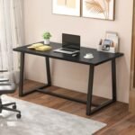 Large Dining Table with Heavy-duty Metal Frame and Anti-slip Foot Pads