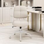 Leathaire Upholstered Task Home Office Chair with Cushioned Back