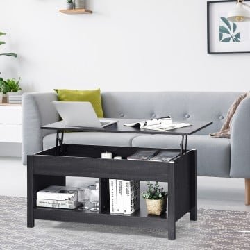 Lift Top Coffee Table with Hidden Storage Compartment and Lower Shelf for Study Room Lift Top Coffee Table with Hidden Storage Compartment and Lower Shelf for Study Room