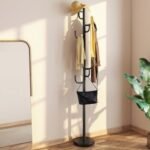 Metal Coat Rack Stand with 8 Sturdy Hooks and Metal Base