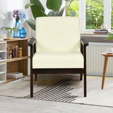 Mid-Century Retro Fabric Accent Armchair for Living Room