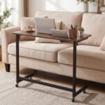 Mobile Side Table Rolling Laptop Desk Cart with Tablet Slot