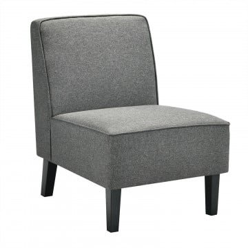 Modern Armless Accent Chair with Rubber Wood Legs Modern Armless Accent Chair with Rubber Wood Legs