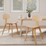 Modern Dining Chair Set of 2 with Wide Seat
