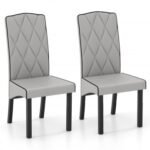 Modern Dining Chair with High Backrest High-density Sponge Cushion