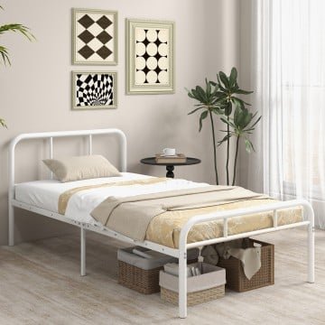 Modern Metal Platform Bed with Headboard and Footboard Modern Metal Platform Bed with Headboard and Footboard