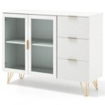 Modern Sideboard Buffet Cabinet with 2 Doors and 3 Drawers for Living Room Dining Room