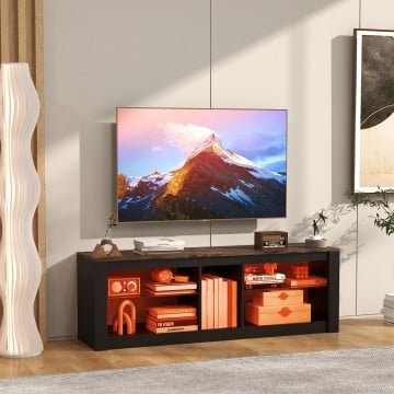 Modern TV Stand with LED Light and Adjustable Shelves for TVs up to 65 inch Modern TV Stand with LED Light and Adjustable Shelves for TVs up to 65 inch