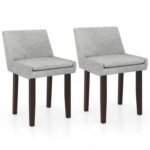 Modern Upholstered Fabric Side Leisure Chair Set of 2