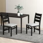 Modern Upholstered Folding Chairs Set of 2 with Comfy Backrest