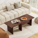 Modular Coffee Table Set of 2 L Shaped Center Tables for Small Space