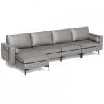 Modular Modern L-shaped 4-Seat Sectional Sofa with Reversible Chaise
