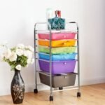 Multifunctional 6 Drawers Rolling Storage Cart Organizer