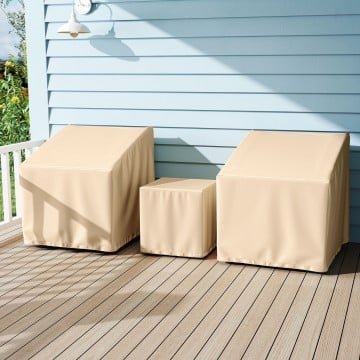 Patio Furniture Covers Waterproof Outdoor Conversation Covers for 3 Pieces Bistro Set