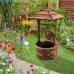 Patio Wooden Water Fountain with Electric Pump