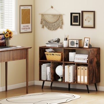 Record Player Stand with Charging Station and Open Shelves Record Player Stand with Charging Station and Open Shelves