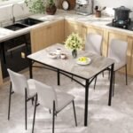 Rectangular Modern Sintered Stone Dining Table for 4 People