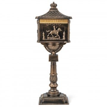 Retro Cast Aluminum Mailbox Security Postal Letter Box with Baffle Door Retro Cast Aluminum Mailbox Security Postal Letter Box with Baffle Door