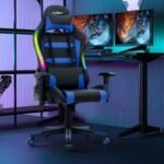 RGB Gaming Chair with LED Lights and Remote