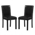 Set of 2/4 Dining Chairs with Solid Rubber and Wood Legs