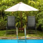 Set of 2 Adjustable Portable Patio Folding Dining Chair Recliners