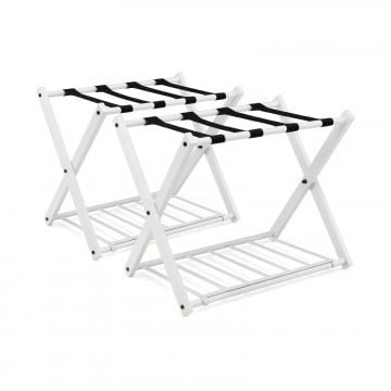 Set of 2 Folding Metal Luggage Rack Suitcase Set of 2 Folding Metal Luggage Rack Suitcase