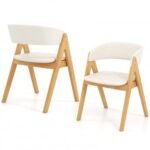 Set of 2 Soft Padded Accent Armchairs for Dining Room