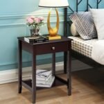 Set of 2 Wooden Bedside Sofa Table