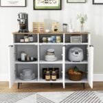 Sideboard Buffet Cabinet Kitchen Storage Cabinet with 5-Position Adjustable Shelves