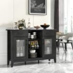 Sideboard Buffet Cabinet with 2 Drawers and 4 Adjustable Shelves