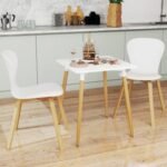 Square Dining Table with Adjustable Foot Pads for Dining Room Kitchen