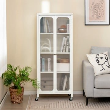 Storage Cabinet with Wheels and Adjustable Shelves Storage Cabinet with Wheels and Adjustable Shelves