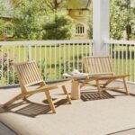 Teak Wood Outdoor Reclining Chair with Comfortable Backrest