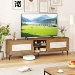TV Stand for TVs up to 70 Inch Waveform Fluted Entertainment Center
