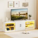 TV Stand for TVs up to 85 Inches LED Entertainment Center with Power Outlets
