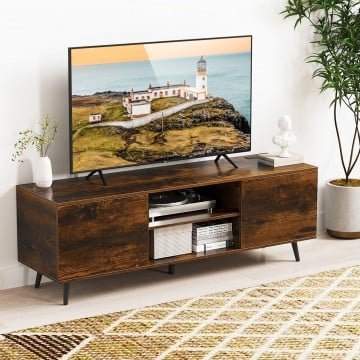 TV Stand with Power Outlets and Adjustable Shelf for 60 Inch TVs TV Stand with Power Outlets and Adjustable Shelf for 60 Inch TVs