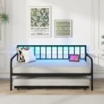 Twin Daybed with Charging Station and LED Lights
