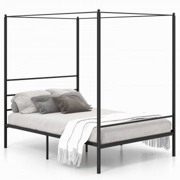 Twin/Full/Queen/King Size Metal Canopy Bed Frame with Slat Support