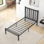 Twin/Full/Queen Size Platform Bed with Headboard and Metal Frame