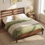 Twin/Full/Queen Size Wood Platform Bed Frame with Slat Headboard