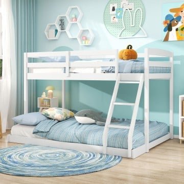 Twin Over Full Bunk Bed Low Floor Bunk Bed Frame