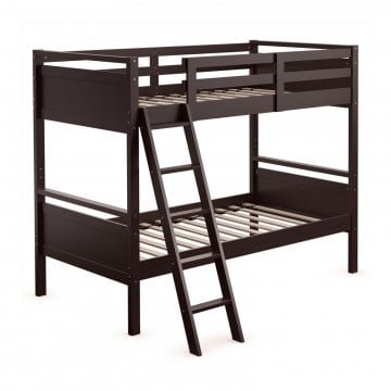 Twin Over Twin Bunk Bed with Ladder and Guard Rail Twin Over Twin Bunk Bed with Ladder and Guard Rail
