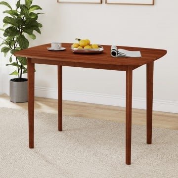 Wooden Dining Table for 2-4 People Kitchen Table with Rubber Wood Legs