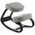 Wooden Ergonomic Rocking Backless Kneeling Chair with Padded Cushion